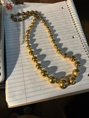 Gold Beaded Statement Necklace - Women Jewelry 1490